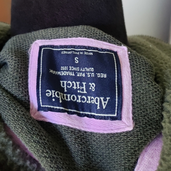 Abercrombie & Fitch Green Fleece Pullover - Picture 6 of 9